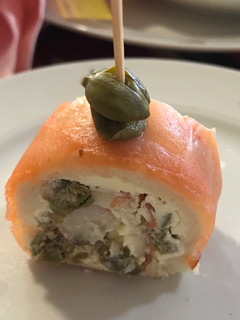 Una foto de Canapés de salmón ahumado