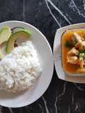 Encocado de pescado y camarón