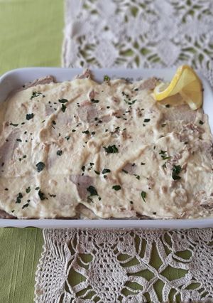 A picture of Vitello Tonnato.