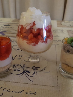 Una foto de Copas de fresas