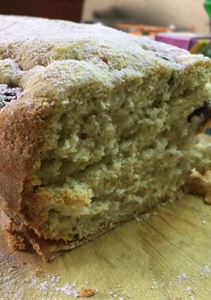 Una foto de Budín de manzana y arándanos sin gluten