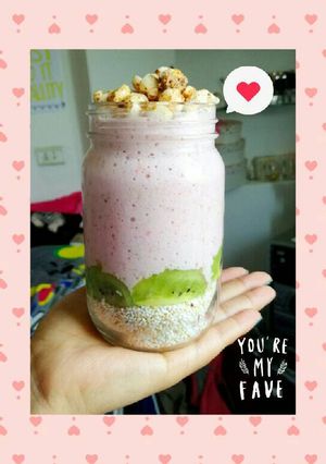 Una foto de Licuado de fresa!!! 🍓🍓🍓💗💞💞💗💞💗💞💗