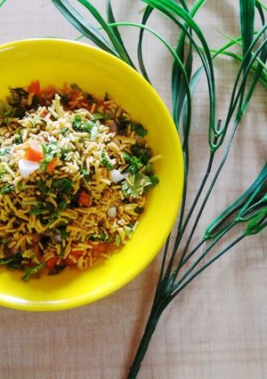 A picture of Masala Moong Dahi Chat.