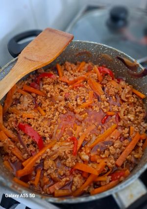 Zöldséges darált hús recept fotója