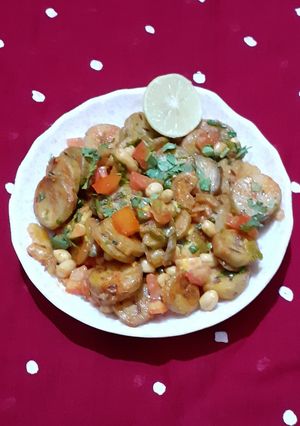 A picture of Row Banana Sabzi.