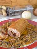 Stuffed Pork Loin Roll with Mushrooms (Crock Pot)