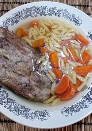 Húsleves sertésjavából recept fotója