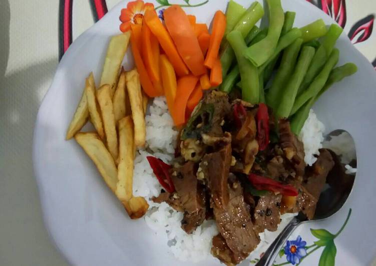 Resep Beef black paper, Lezat Sekali