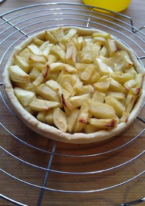 Une photo de Tarte aux pommes rhubarbe