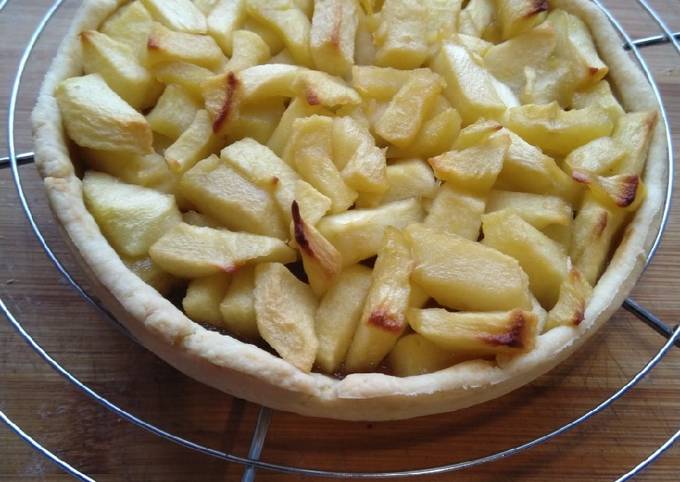 Tarte aux pommes rhubarbe