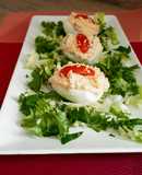 Huevos rellenos de surimi