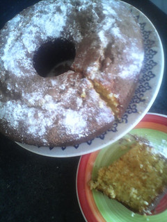 Una foto de Bolo de fuba (torta de maíz y coco apta para celíacos)