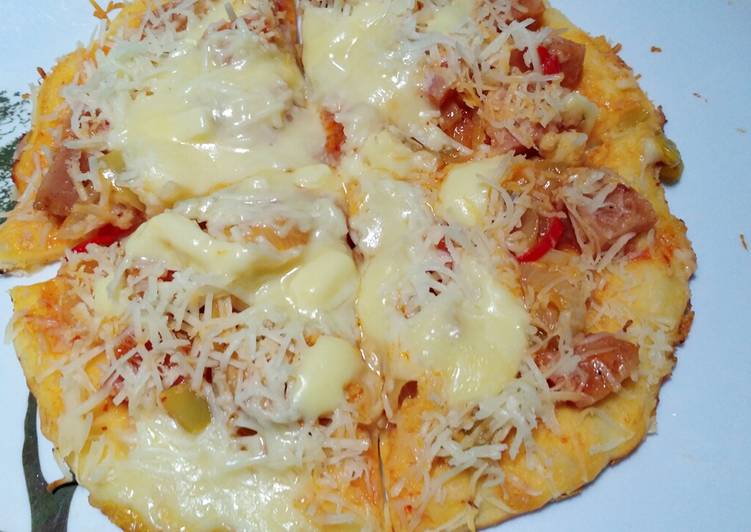Resep Pizza teflon gampaang bangeettt, Bisa Manjain Lidah