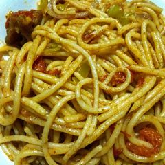 Green Scotch Bonnet Pasta A picture of Green Scotch Bonnet Pasta.
