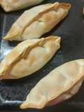 Empanadas de tofu marinado y papas al horno