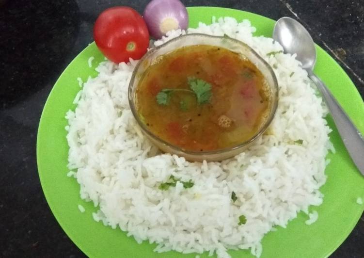 Simple Way to Prepare Favorite Tomato Dal And Rice