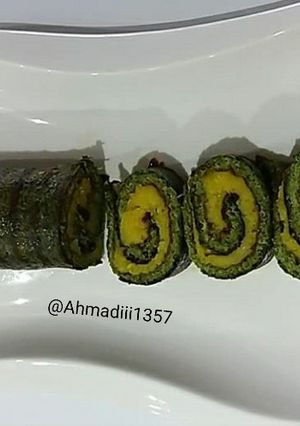 عکسی از دستور رولت کوکو سبزی مجلسی