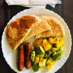 A picture of Fluffy pancakes # weeklyjikoni challenge.