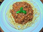A picture of noodle bolognese