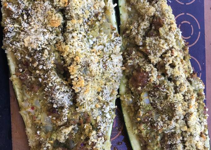 Step-by-Step Guide to Prepare Homemade Sausage Stuffed Zucchini