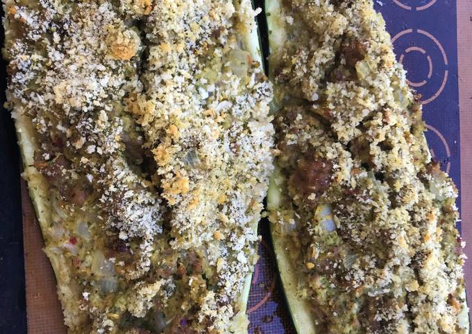 Sausage Stuffed Zucchini