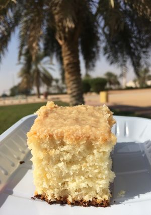 صورة لوصفة كيكة اللبن و جوز الهند