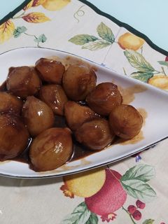 Una foto de Cebollitas glaseadas al Pedro Ximénez