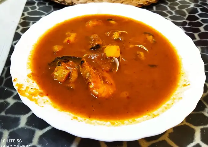 Manera fácil Hacer  Sopa de marisco con (Cúrcuma y  Jengibre)