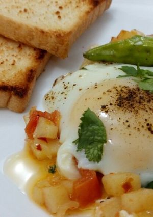 A picture of Afghani touch omelette.