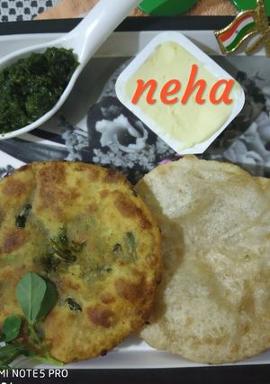 A picture of Tri-colour Healthy Puri.