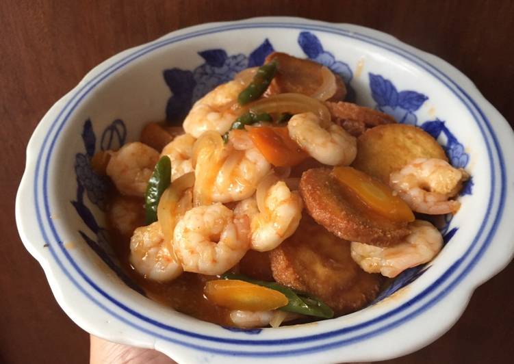 Resep Udang tofu saos padang, Lezat Sekali