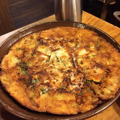 Korean Seafood Pancake A picture of Korean Seafood Pancake.