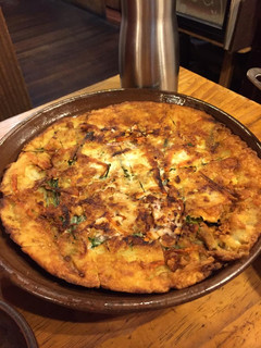 A picture of Korean Seafood Pancake.