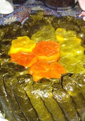 عکسی از دستور دلمه فلفل رنگی