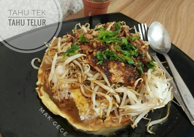 Resep Tahu Telor tek-tek / Tahu Tek oleh kreasivinagoest - Cookpad