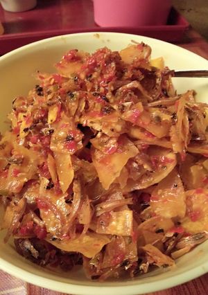 Foto resep Sambalado keripik pisang teri