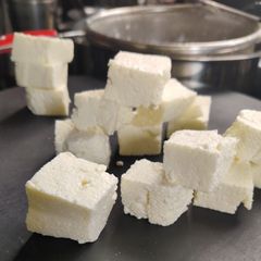 A picture of Homemade paneer.