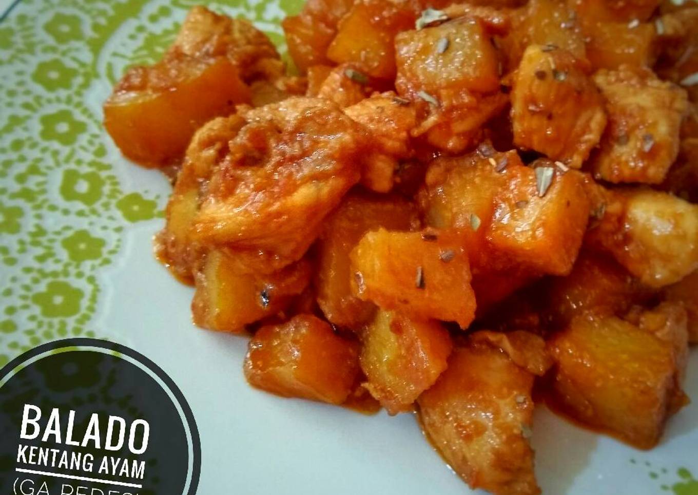 Resep Balado Kentang ayam (Ga Pedes), Enak