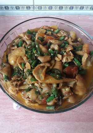 Foto resep Oseng-oseng buncis kulit ayam