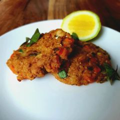 A picture of Hake fish cakes.