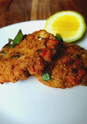 A picture of Hake fish cakes.