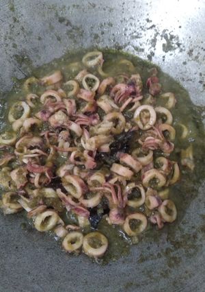 Foto resep Cumi asin cabai hijau