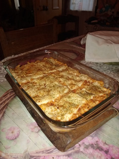 Una foto de Pastel con fideos del día anterior