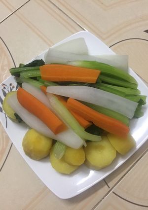 Hình của món Eat clean rau củ.