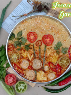 Foto resep Focaccia Garden Bread