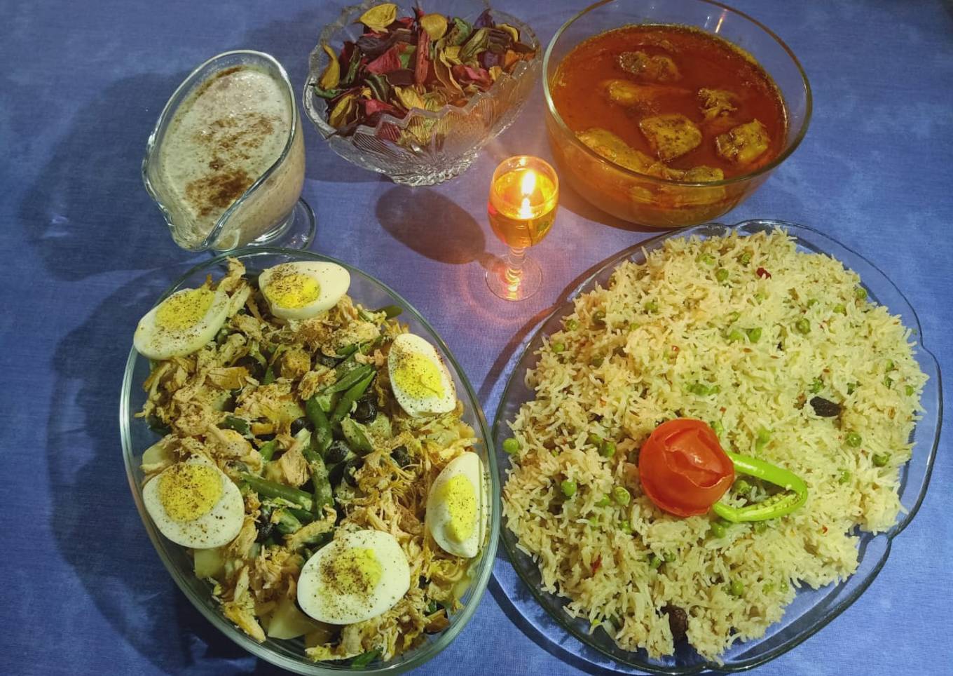 Chicken Degi Qorma and Martar (peas) Pulao one hour