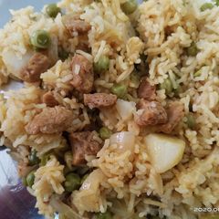 A picture of Soyabean pulao.