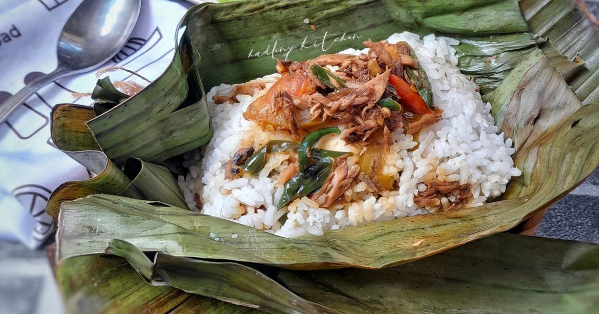 Nasi Bakar isi Tongkol Kecap Pedas