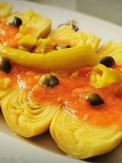 Una foto de Tapa de Alcachofas a la vinagreta