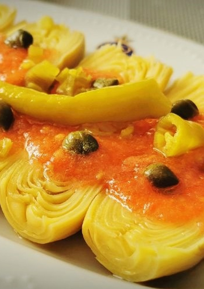 Una foto de Tapa de Alcachofas a la vinagreta